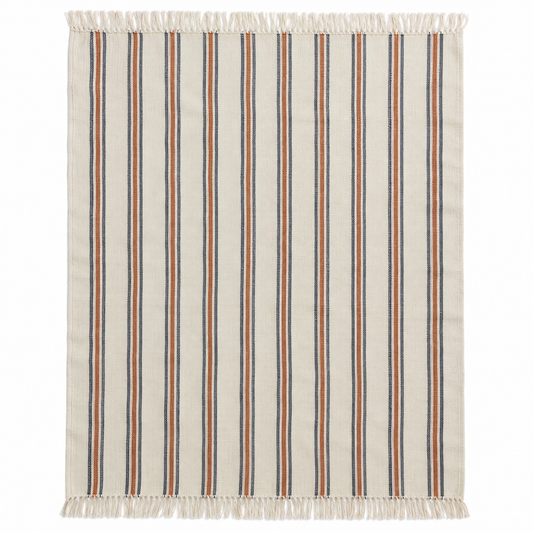 Retro Stripe Woven Throw