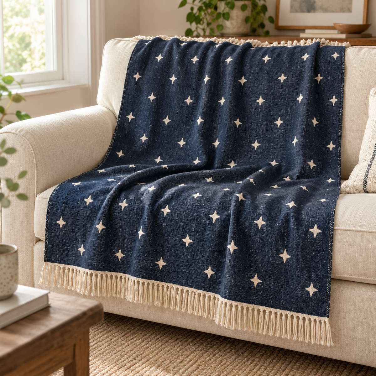 Midnight Star Jacquard Throw