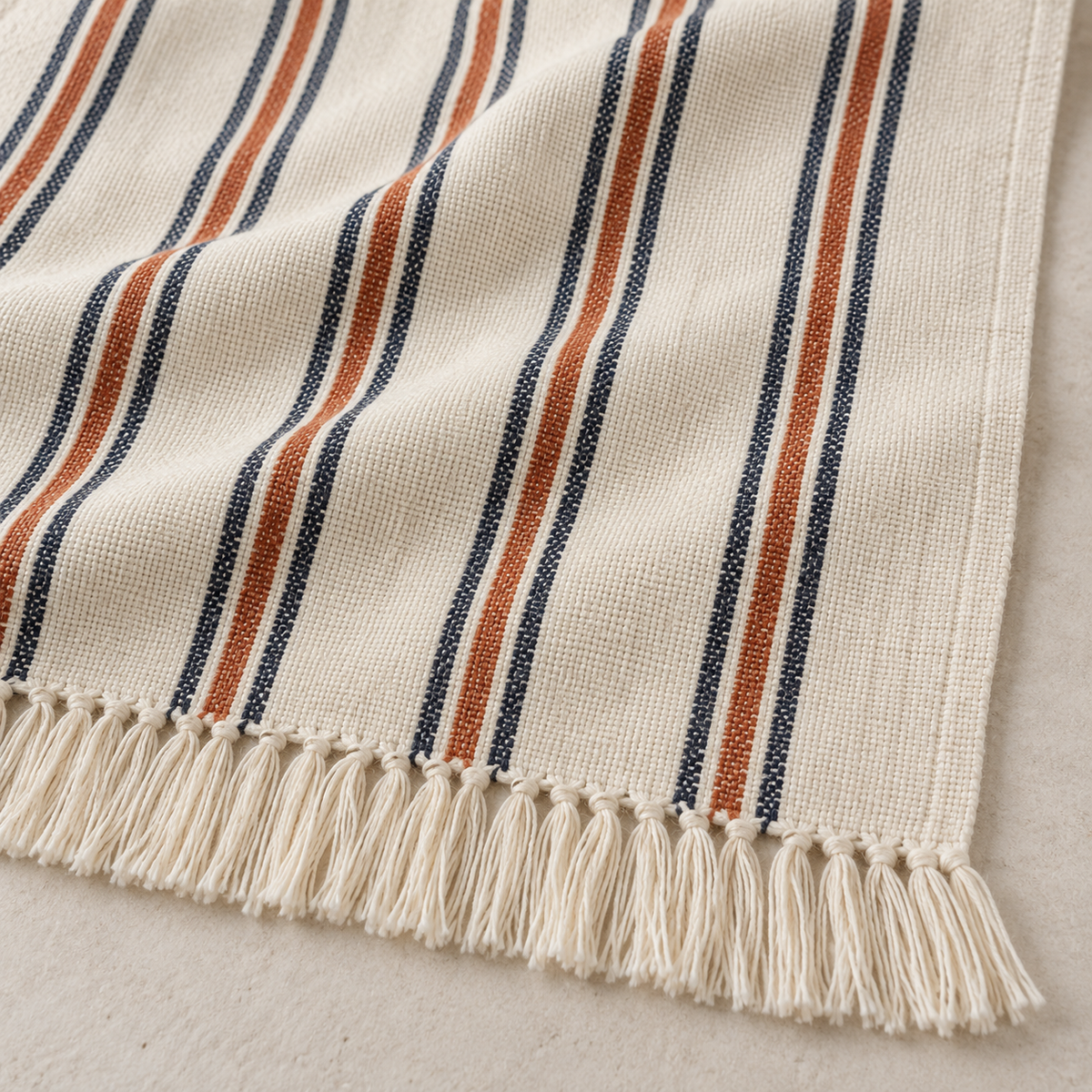 Retro Stripe Woven Throw
