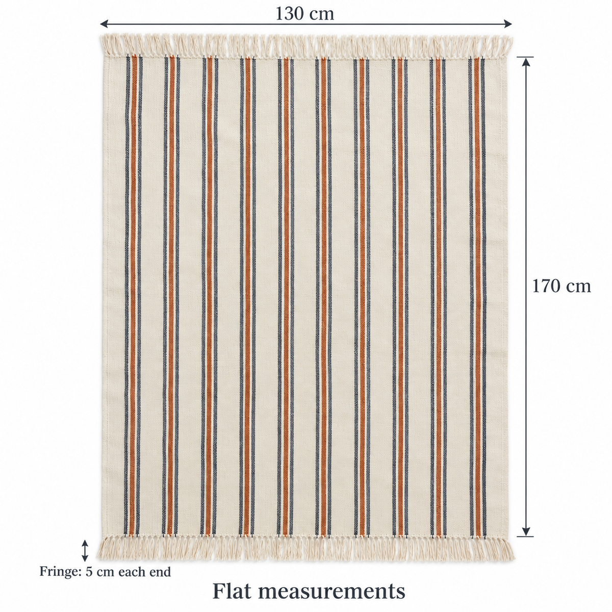 Retro Stripe Woven Throw